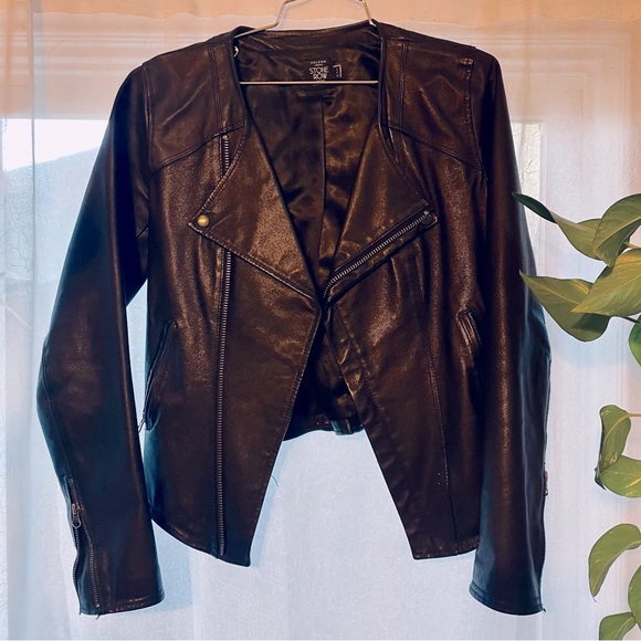 Genuine leather Volcom Stone Row moto jacket - Picture 3 of 7